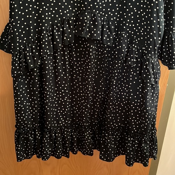 Forest Green Polka Dot Mini Swing Shift Dress - Size XXL - Picture 5 of 7
